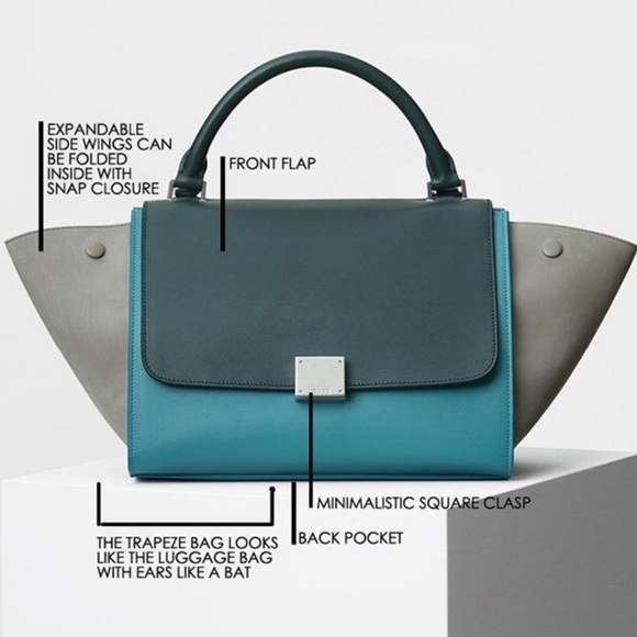 LIKE NEW Celine Trapeze Medium Bicolor Leather Bag - Picture 16 of 16